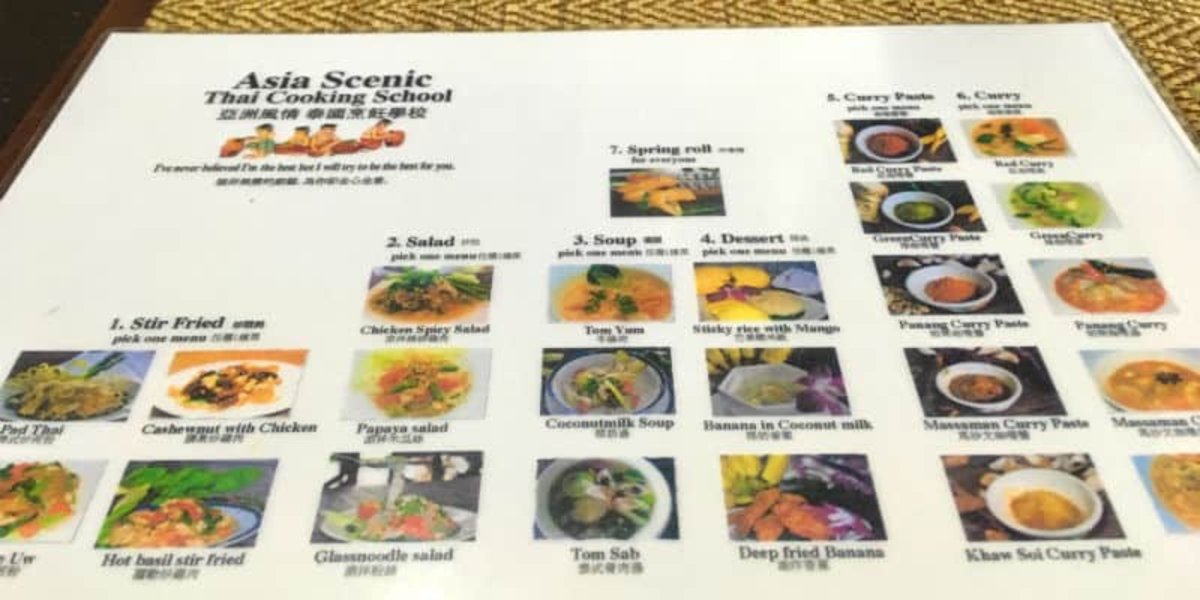 Menu Asia Scenic