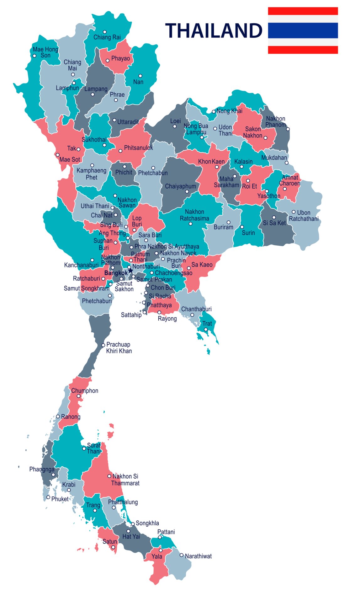 Mappa Thailandia