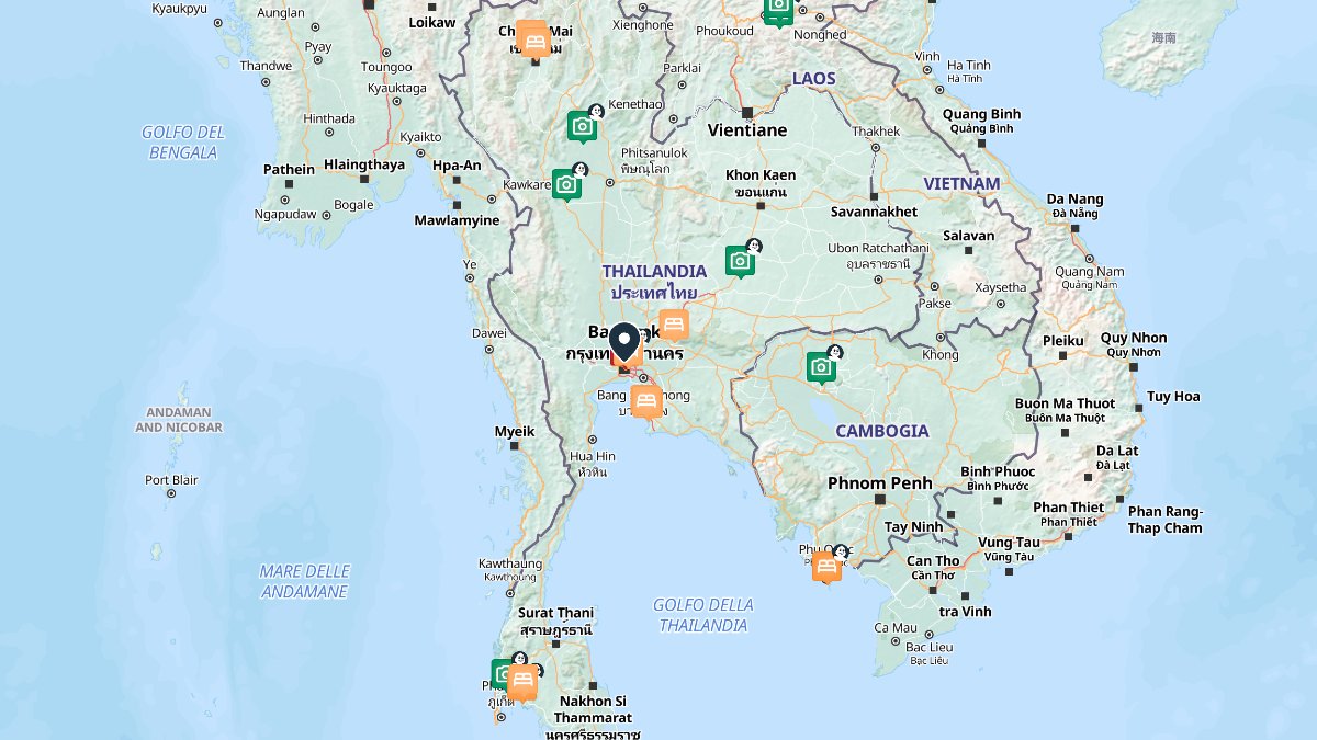 Thailandia mappa ViaMichelin